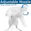 Flessen 2 Pack 250/500 ml Lege Clear Glass Spray Navulable Containers voor essentiële oliën Defic -sproeier met mist- en stroominstellingen