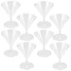 Wegwerpbekers rietjes 8 pc's wijnglas Clear Goblets Cup Cocktail Plastic bril Whisky Whisky ABS