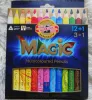 Lápis Kohinoor 12+1 3 em um Rainbow Lápis Magic Color Lead Garden Secret Coloring ThreeNona Lápis multicolorida Caixa de papel