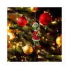 Décorations de Noël Elf Doll Green Hair Monster Dolls Tree Pendant 2024 pour la maison du Nouvel An Drop Livrètre de livraison Jardin Festif Party S OTU7W
