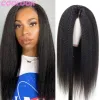 Wigs Natural Black Kinky Straight Wig Long Yaki Hair Wig Heat Resistant Synthetic Wigs for Afro Women African American Peruca Cosplay