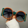 Sunglasses 2024 New Ins Popular Round Sunglasses Womens Fashion Outdoor Large Frame Beach Party Shadow UV400L240403