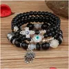 Charm Bracelets Cross Evil Eye Charms Fashion Design Fatima Hamsa Hand Bracelet Bangle For Women Mtilayer Braided Handmade Men Beads Dhlqx