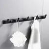 Krokar väggkrok 4/5 skruvmonterad modern aluminiumlegering stark bärande badrum kök kappa hatt handduk klädhängare
