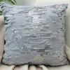 Pillow Fur Sequins Cover Gold Silver 45x45cm Luxury Fashion Decorative Pillows For Sofa Livingroom Home Decor Pillowcase