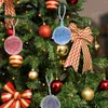 装飾的な置物6PCSクリスマスハンギングツリーペンダント手作りのクリスマス装飾装飾