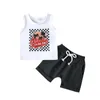 Clothing Sets 0-3Yrs Baby Boys Vest Suit Infant Summer Cotton T-Shirts Shorts Sleeveless Kids Clothes For