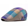 Beretten verstelbare geruite zonbescherming Gecontroleerde unisex sboy cabbie gatsby baret hat cap