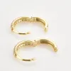 Ohrringe Andywen Sterling Sier Gold Dicke Zirkon CZ Hies Loop Hoop Ohrring Frauen Schmuck Rock Neu 2021 Hochzeitsschmuck