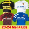 23 24 Real Zaragoza FRAN GAMEZ Soccer jerseys JAVI ROS ALEJANDRO 2023 2024 Zapater MIGUEL Ivan Manu Home Away Footabll Shirts Men Uniforms Kids Kits Socks Full Sets