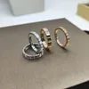 Cluster anneaux 925 Silver European and American Light Luxury Small Ring for Men Women de Bijoux de mode de mode haut de gamme