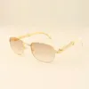 New square diamond sunglasses B7381148 natural white horn sunglasses size: 56-21-135mm high-end luxury sunglasses unisex free shipping