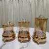 ボトルゴールドメッキキャンディージャーグラスフルーツプレートキャンドルオープンワークアートフラワーアレンジ花瓶ベッドルームジュエリーボックスホームデコレーション