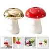 Vases 2 pcs champignons vase fleur séchée en céramique plante pot petit arrangement floral conteneur décor de style européen navire de style européen