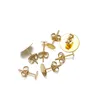 Stud Earrings 20/100Pcs Stainless Steel Earring Studs Blank Post Base Pins With Ear Backs Plug Findings Back For DIY Jewelry Making