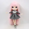 Icy DBS Blyth Doll Short Pink Hair Matte Face Joint Body White Hud Long 16 BJD Anime Toy 240403