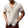 T-shirts t-shirts pour hommes Blouse en dentelle mâle