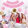 Dekoracja imprezowa 1 2 3 4 5 -letnia dziewczyna urodziny różowy balon girland Swan dekoracje dla dzieci Baby Shower płeć