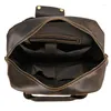 Рюкзак Luxry Brand Designer кожаная туристическая сумка для мужчин мужская винтажная мода для 15,6 компьютерных капель