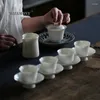 Cups Saucers 1PCS!WIZAMONY Chinese Porcelain Tea Bowl Teacup Flowering Crab-apple Set Ceramic Atique Glaze Master Cup