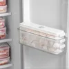 Botellas de almacenamiento Caja de masa de masa de masatología Organizador de refrigerador transparente Solución de congelador para el hogar apilable 3 capas Contenedor de alimentos