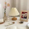 Nordic Pleated Table Lamp 1 DIY Foldable 5V USB 220V Art Atmosphere Bedroom Bedside Night Light Home Decorate 240402