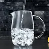 Tasses Saucers 1200 ml épaissis de verre en verre à grande capacité épaissine à chaleur thermure