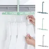 Cabides plástico ar-condicionado roupas penduradas prateleiras criativas com orifícios Rack de lavanderia quarto de secagem dobrável quarto