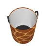 Laundry Bags Waterproof Storage Bag Giraffe Fur Skin Hide Texture Household Dirty Basket Folding Bucket Clothes Organizer