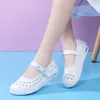 Chaussures décontractées respirantes baskets femmes appartements dame mocassins à enfiler pour femme antidérapant doux blanc travail