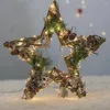Fiori decorativi pentagramma kit ghirlanda kit metallo cornice ghirlanda per ghirlande per artigianato natalizio casa fornture decorazioni stella forma ferro