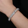 5mm-6,5 mm VVS1 kleur d moissanite keten mannen/vrouwen hiphop sieraden sterling sier armband voor geschenken