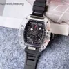 Mens Swiss Luxury Watches RichAdmills Automatic Movement Watches Silikonband Transparent ihåligt Dial Quartz Color All Purpose Watches för män och kvinnor ZG9