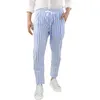 Pantaloni da uomo uomini casual uomini in cotone a strisce e pantalini di matita di lino Spring autunno maschio gamba traspirata più dimensioni