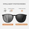 Caponi Classic Sun Shade Men Pochromic Polarized Sunglasses UV400 Protect Car Driving Super Light Weight TR-90アイウェアBS3102 240321