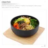 Tigelas Bakeware Bibimbap Bowl Bowl japonês sopa de sopa panela de ferro fundido Mistura de ferro fundido