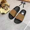 Waterfront gummi mule tofflor kvinnor män sandaler läder platt skjutreglage utomhus designer strand sandal tryck sommar tofflor