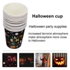 Disposable Cups Straws 48 Paper Pumpkin Tableware For Party Supplies Bowl