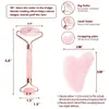 Massage Stones Rocks Rose Quartz Powder Crystal Jade Roller Massage Spa Natural Pink face massagers gua sha natural stone gua sha tools face gua sha 240403