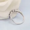 Anelli AEAW 10K White Gold Lab Sapphire 0,21 CT Moissanite 0,15ct anello per donne Impegno fatto a mano Bride Anniversary Gift Gioielli