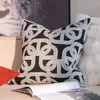 Poduszka czarne poduszki lamparta dekoracyjna zatoczka do sofy 45x45 50x50 Jacquard salon Dekoracja domu