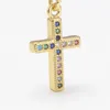 Boucles d'oreilles cerceaux Elegant Cross Hook Religious Style Personnalité Accessoires Pendre pour les femmes Bijoux de dîner des hommes 4 paires