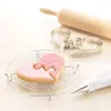 Moules de cuisson 2pcs Moules de biscuits en forme de coeur Cutter Love Puzzles Biscuits romantiques Biscuits Moule Biscuits pour la Saint-Valentin