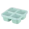 Schakel containers uit 4 kleur tarwe plastic frisse houdboxen snack candy lunch bento verblijfzakken