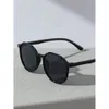 1pc Women Geometric Plastic Trendy Black Frame Sunglasses for Outdoor Daily Vacation Beach UV Protection Clothing Accessories