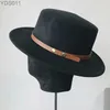 Cappelli larghi secchio Nuovo Cappello Fedora da donna Fahson con lana bianca a remi bianca larga inverno inverno stile maiale yq240403