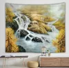 Tapestres riacho florestal tapeçaria 3d toalha de praia cachoeira paisagem bela pintura