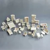 주방 재생 음식 나무 인형 집 미니어처 가구 인형을위한 DIY DIY DINSEMBLED DOLL HOUSE 척 3D 퍼즐 장난감 선물 2443