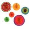 Party Decoration 6pcs/lots Stripe Dot Paper Fans Birthday Kids Wall Home Wedding