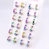 Boucles d'oreilles diamètre 10mm 13mm 12 paires/pièce, boucles d'oreilles créoles de différentes tailles, porte-bonheur, style populaire, vêtements de mode pour femmes LH886